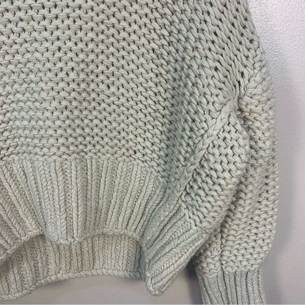 Free People My Only Sunrise Chunky Open Cable Knit Oversized Slouchy Sweater - Picture 5 of 16